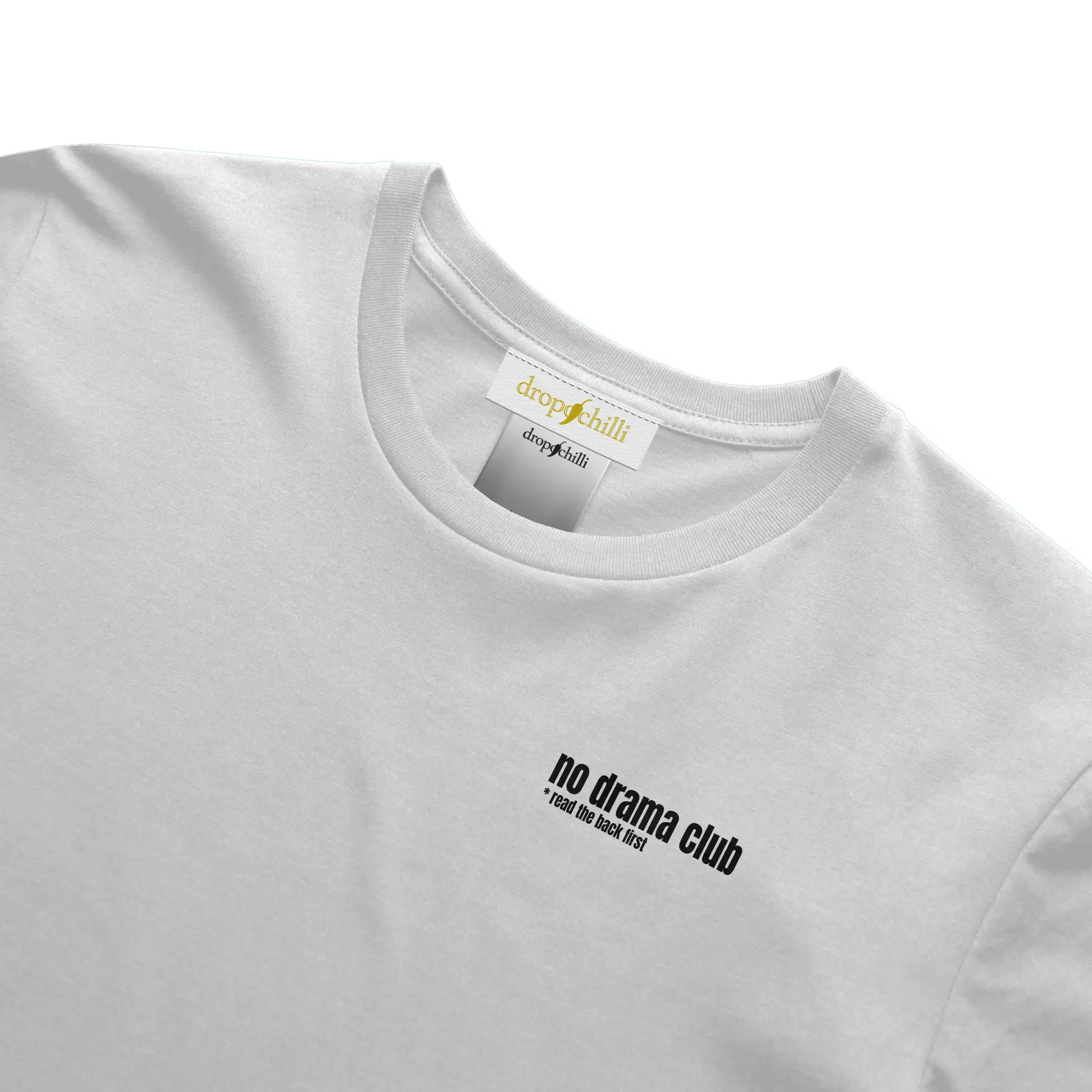 No Drama White T-shirt