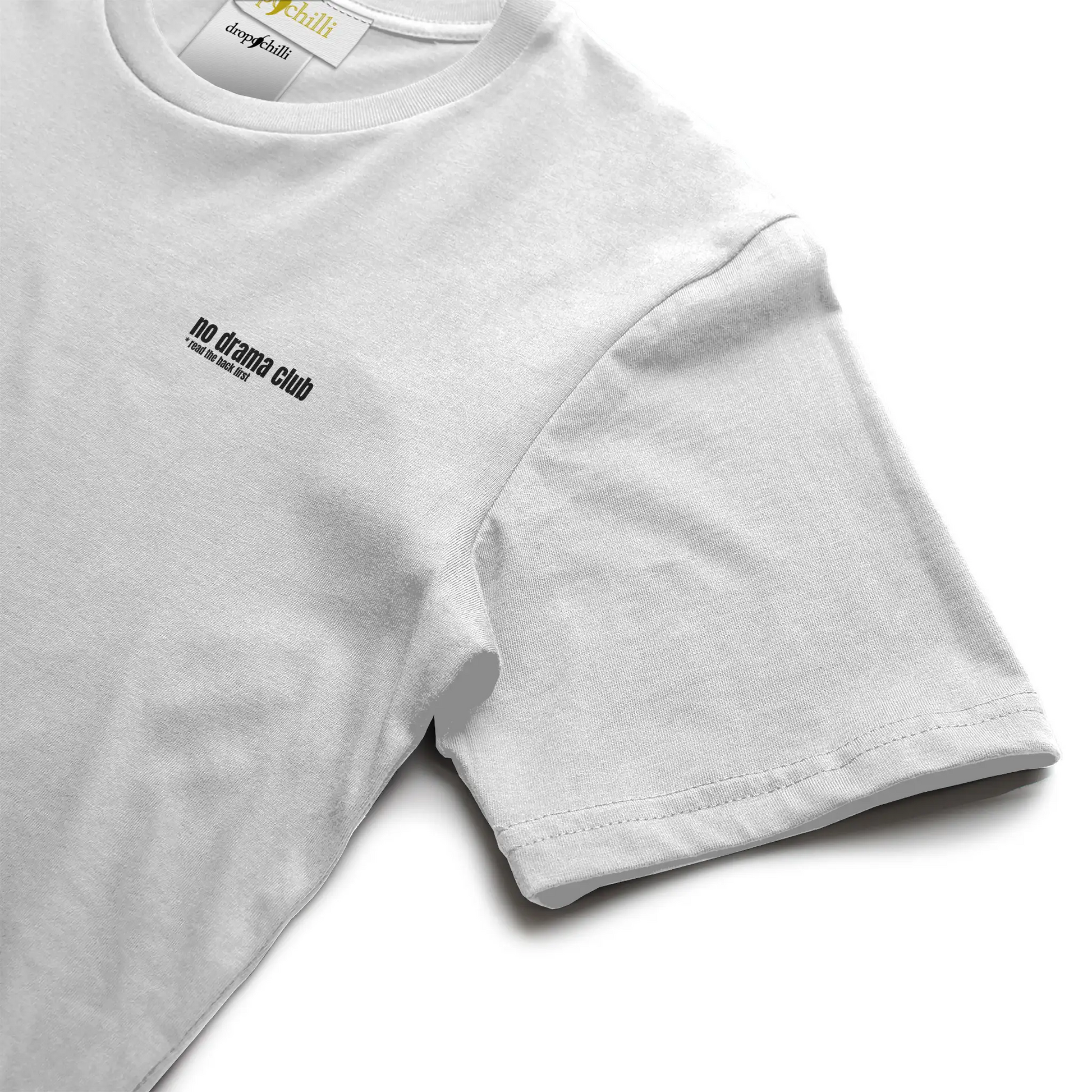 No Drama White T-shirt