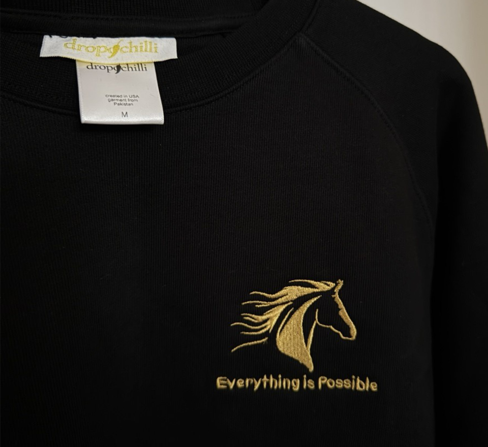Everything is Possible Black Organic Crewneck