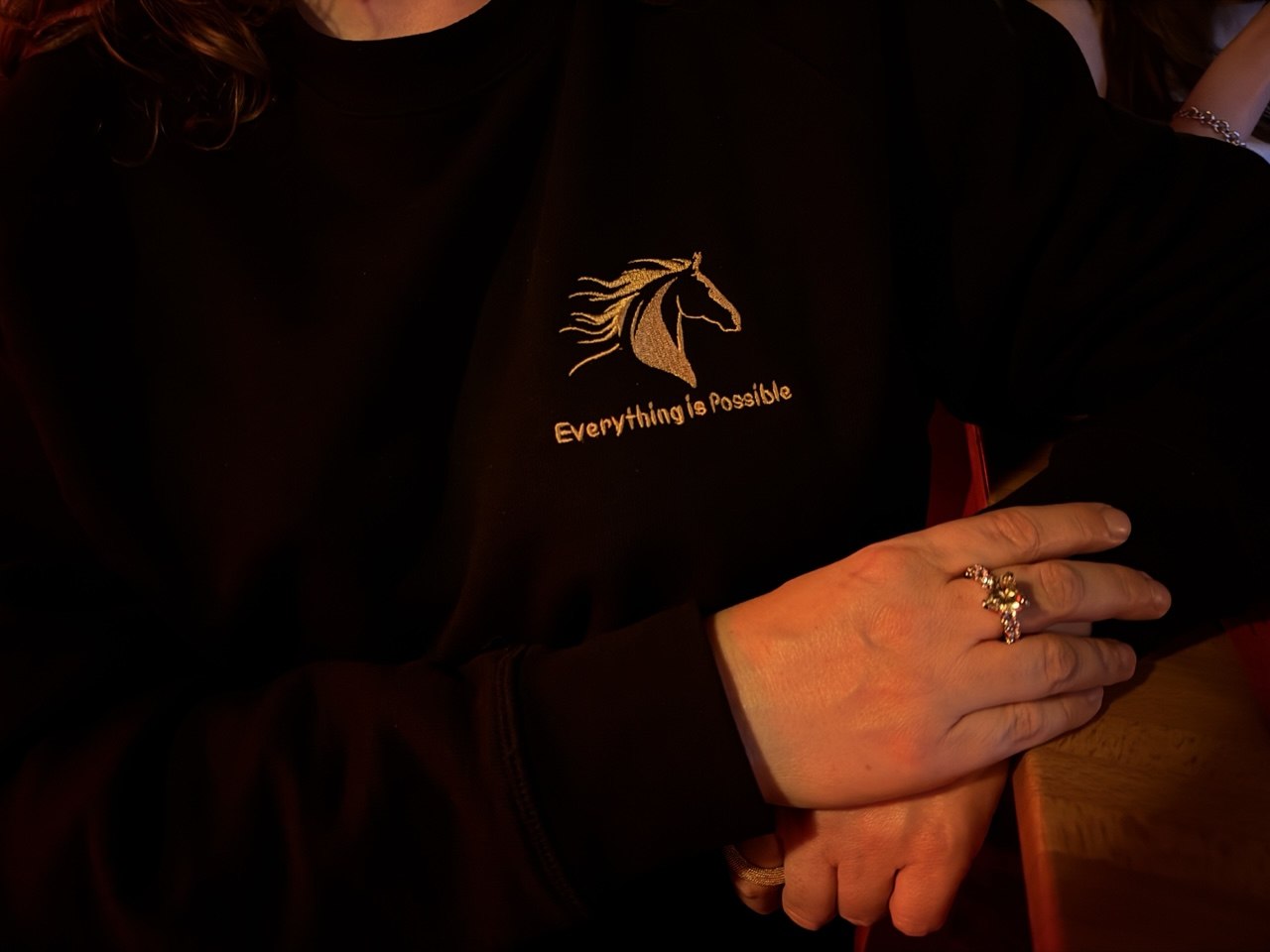 Everything is Possible Black Organic Crewneck